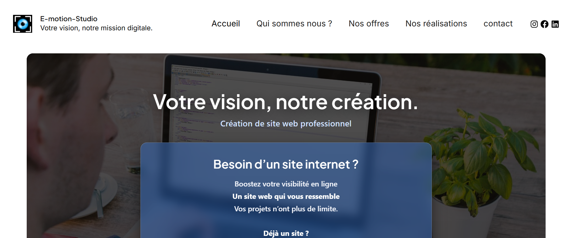 Aperçu du site E-MOTION STUDIO